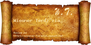 Wiesner Terézia névjegykártya